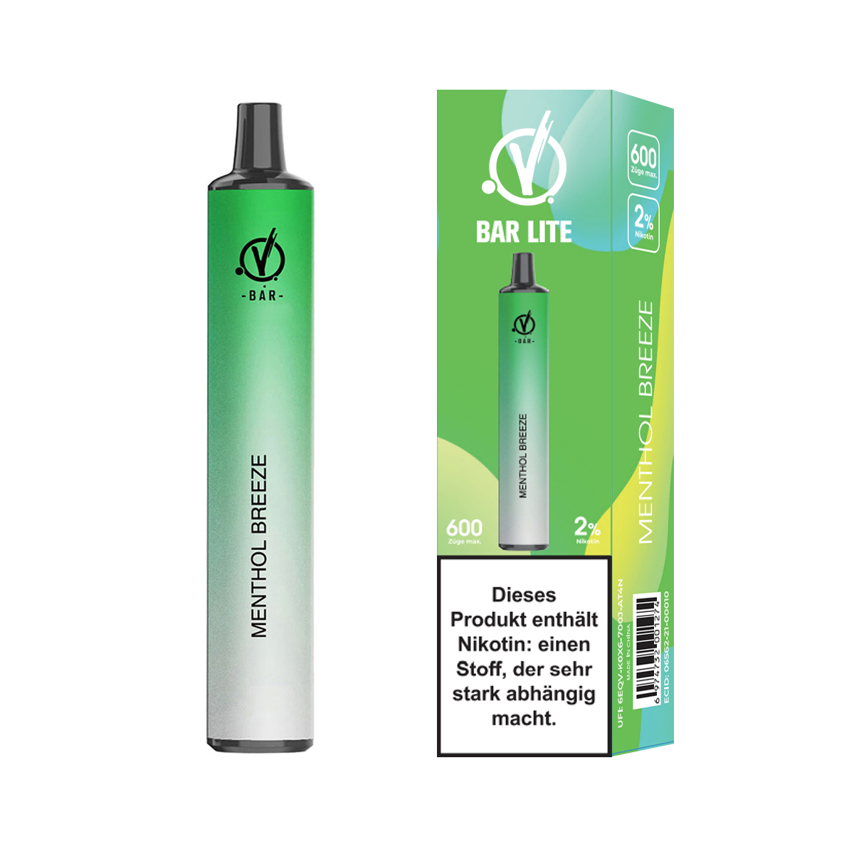 LINVO Bar Lite  Einweg E-Zigarette 20mg/ml bis 600 Züge  - Menthol Breeze
