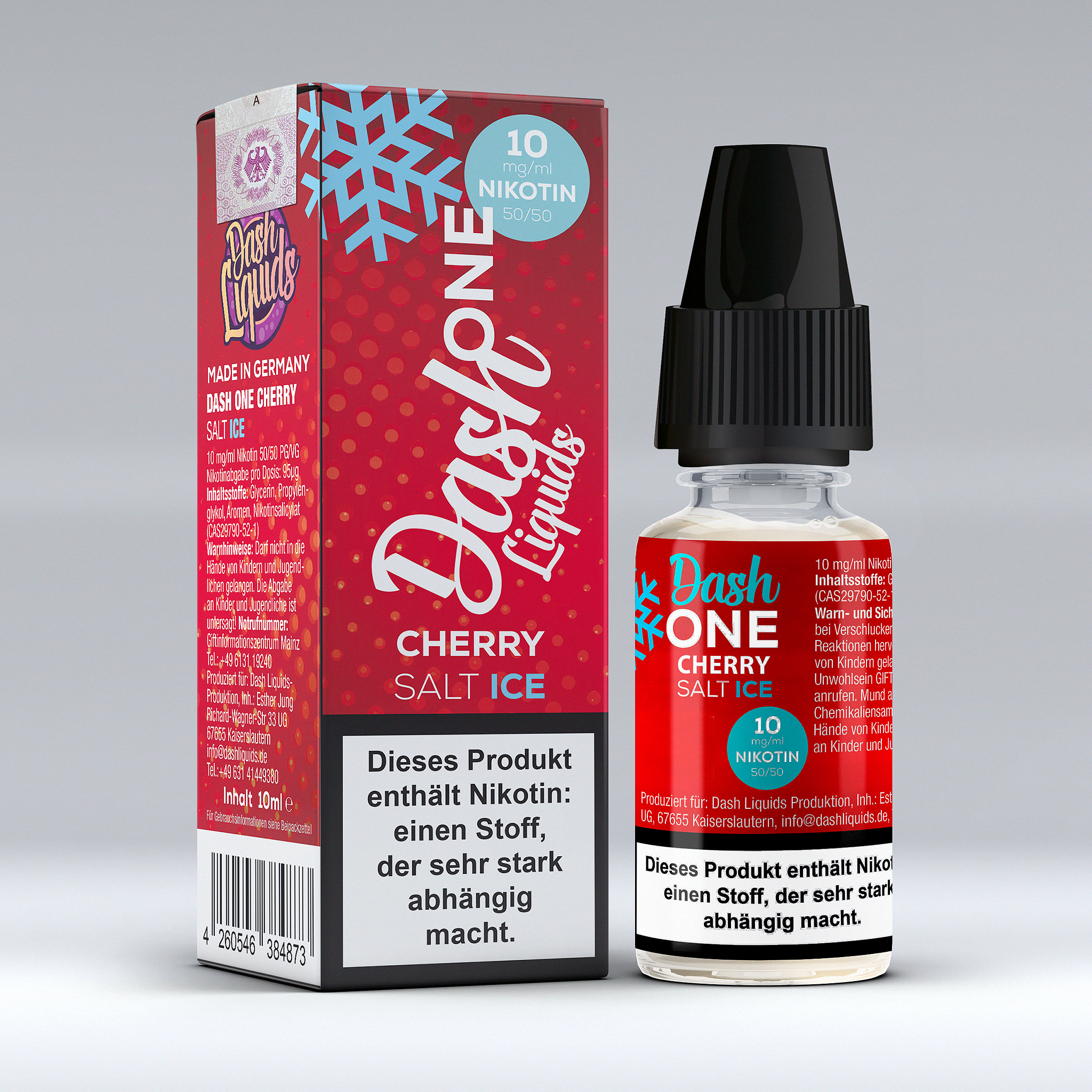 DASH ONE Nikotinsalz Liquid 10mg/ml - Cherry Ice 