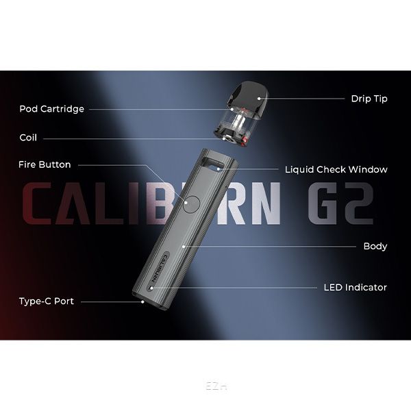 UWELL Caliburn G2 Pod Kit System Shading Grey