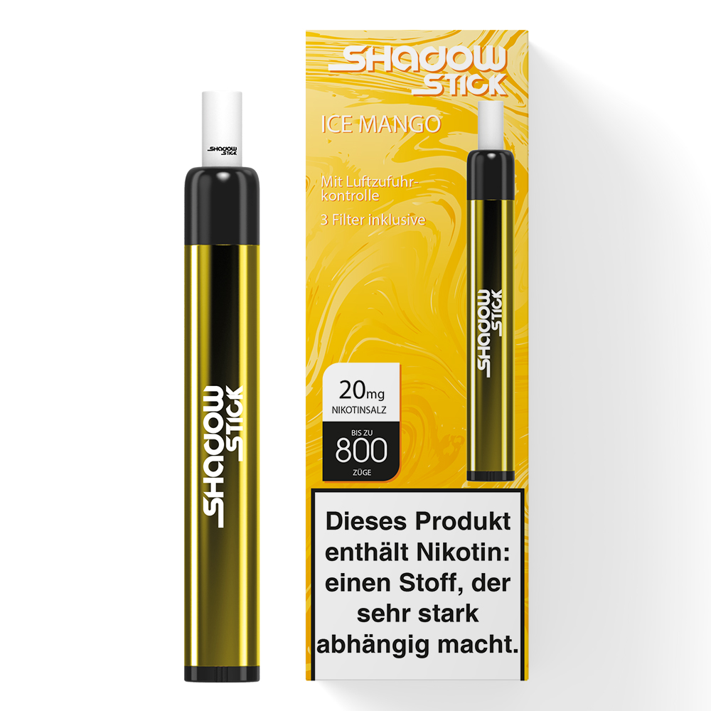 SHADOW STICK Einweg E Zigarette 20mg/ml - Vape Pen - ICE Mango
