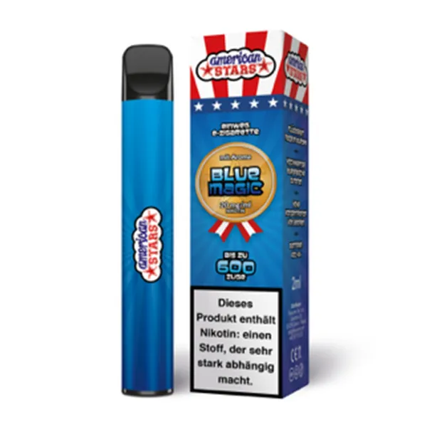 American Stars Einweg E-Zigarette 20mg/ml bis 600 Züge  - Blue Magic