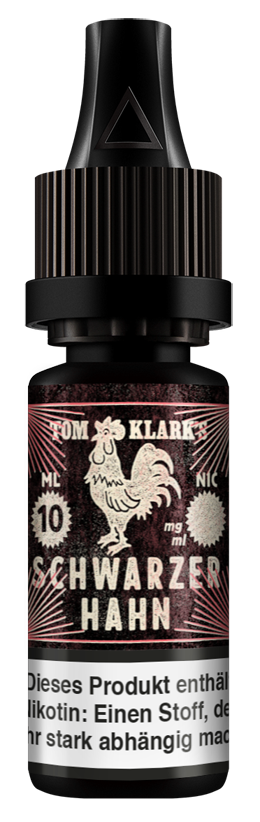 TOM KLARK Schwarzer Hahn Premium Liquid 10ml 0mg ohne Nikotin
