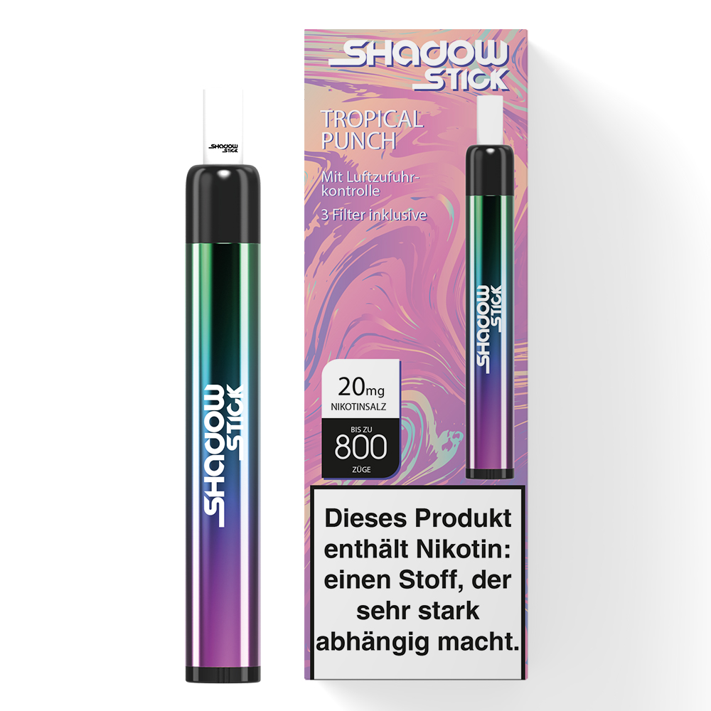 SHADOW STICK Einweg E Zigarette 20mg/ml - Vape Pen - TROPICAL PUNCH