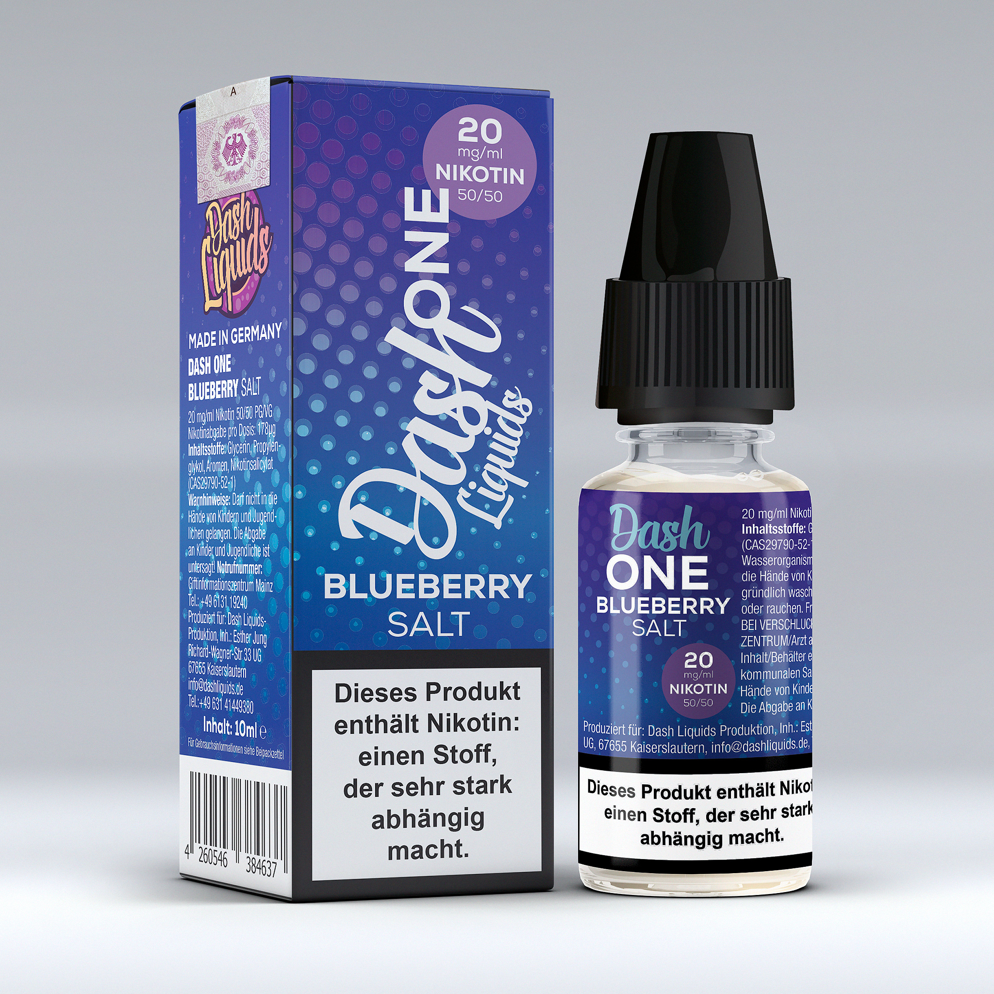 DASH ONE Nikotinsalz 20mg/ml - Blueberry 