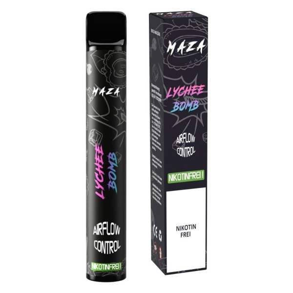 MaZa Go Disposable - Einweg E-Zigarette - ohne Nikotin - Lychee Bomb