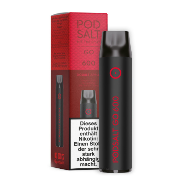 POD SALT GO 600 - Einweg E Zigarette - Vape Pen 20mg/ml DOUBLE APPLE