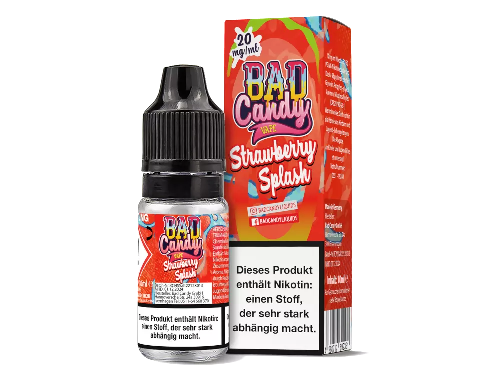 STRAWBERRY SPLASH - Bad Candy Liquids - 20mg/ml Nikotinsalz 10ml