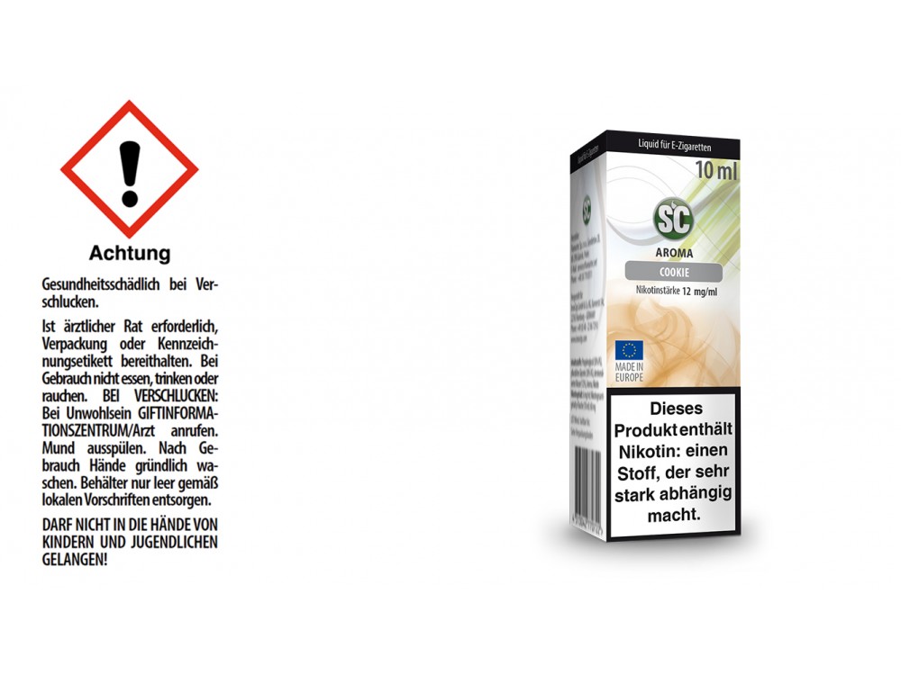 SC COOKIE E-Zigaretten Premium Liquid 12mg/ml