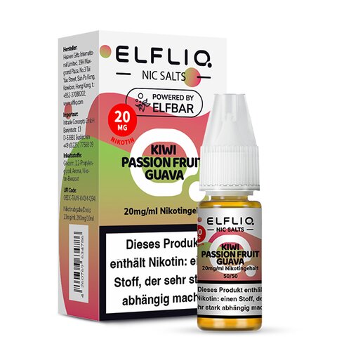 Elfbar ELFLIQ Nikotinsalz Liquid 20mg/ml KIWI PASSION FRUIT GUAVA