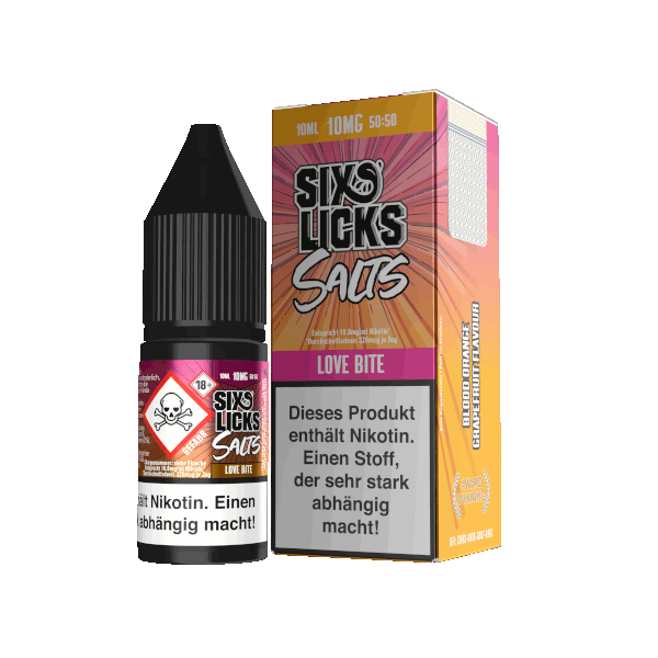 Six Licks Nikotinsalz Liquid 10mg/ml LOVE BITE