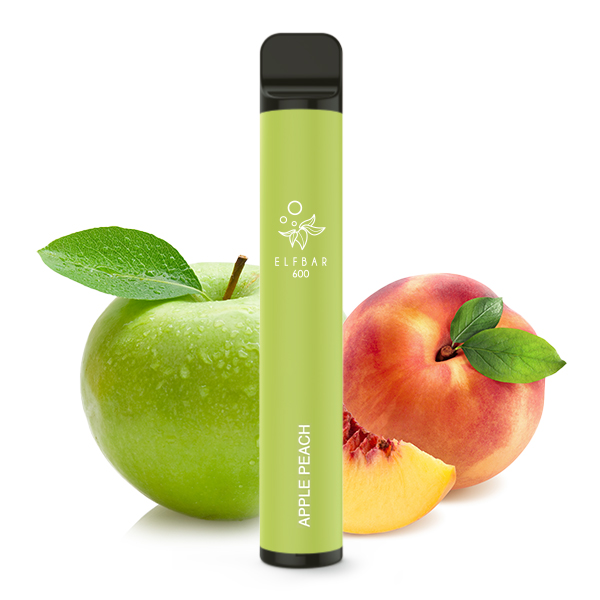 ELF BAR 600 Einweg E-Zigarette Vape Pen ohne Nikotin Apple Peach