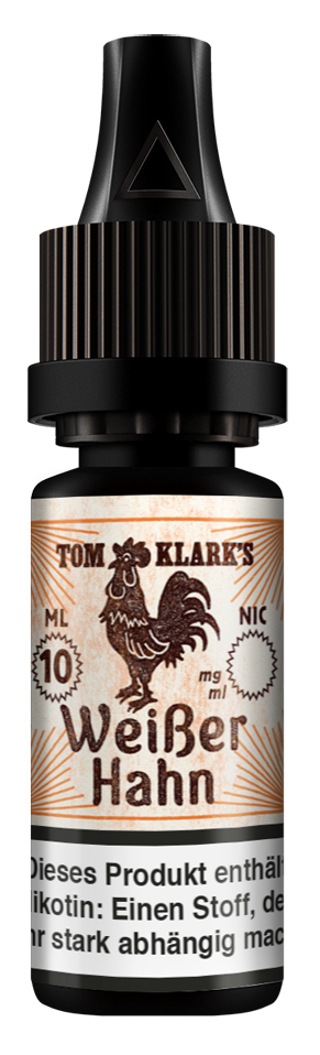 TOM KLARK Weißer Hahn Premium Liquid 10ml 0mg ohne Nikotin