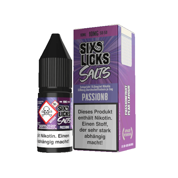 Six Licks Passion 8 Nikotinsalz Liquid 10mg