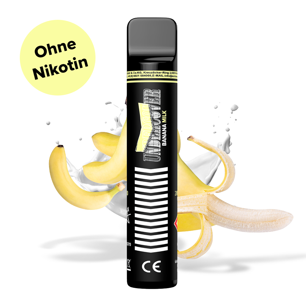 Undercover Vapes by Samra - Banana Milk - Einweg E-Zigarette - ohne Nikotin