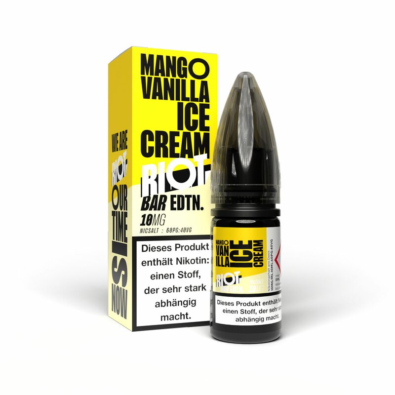 MANGO VANILLA ICE CREAM - Riot Squad BAR Edition 10mg/ml Nikotinsalz Liquid 10ml