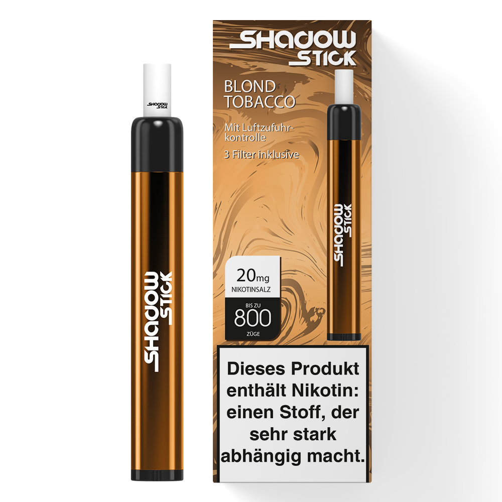 SHADOW STICK Einweg E Zigarette 20mg/ml - Vape Pen - BLOND TOBACCO
