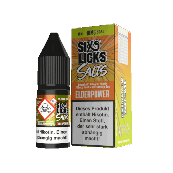 ELDERPOWER - Six Licks Nikotinsalz 10mg/ml