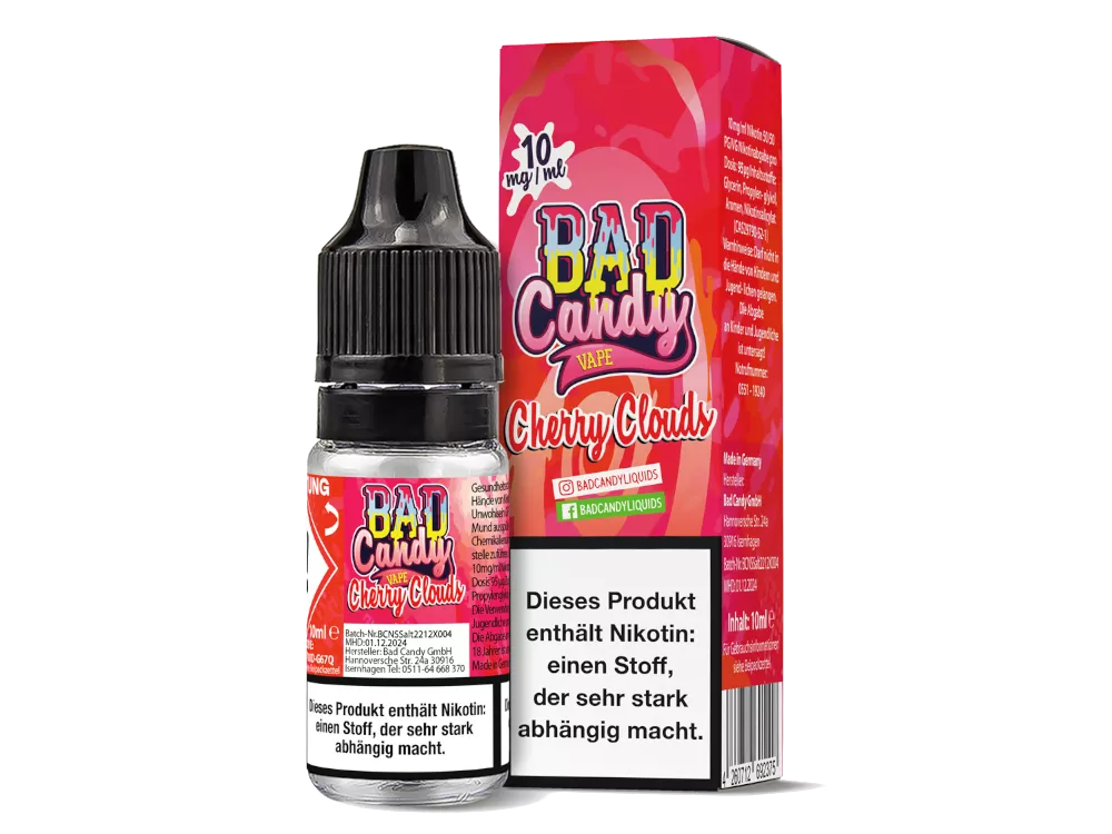 Bad Candy Liquids - 10mg/ml Nikotinsalz Liquid 10ml CHERRY CLOUDS