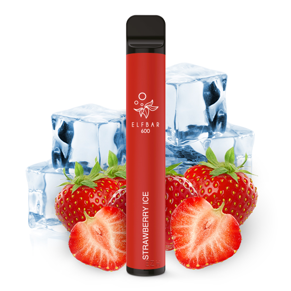 ELFBAR 600 Einweg E-Zigarette Vape Pen ohne Nikotin Strawberry Ice