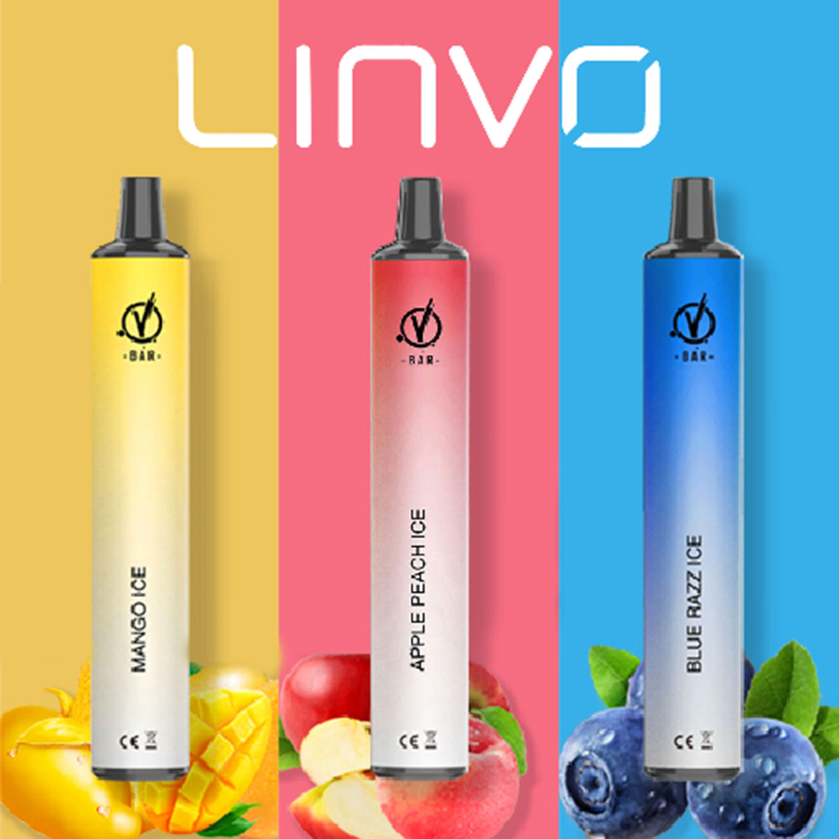 LINVO Bar Lite APPLE PEACH ICE Einweg E-Zigarette 20mg/ml bis 600 Züge