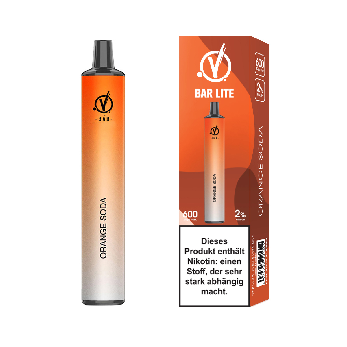 LINVO Bar Lite  Einweg E-Zigarette 20mg/ml bis 600 Züge  - Orange Soda