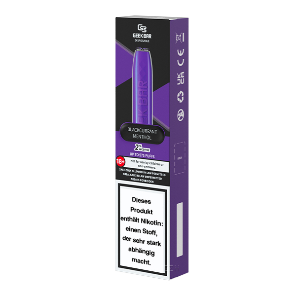 GEEKBAR by Geekvape - Einweg E-Zigarette Vape Pen 20mg/ml Blackcurrant Menthol