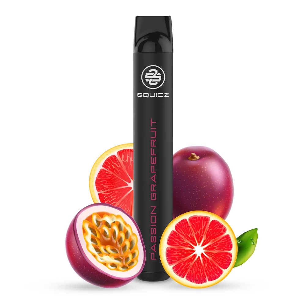 SQUIDZ  Einweg E-Shisha E-Zigarette 20mg/ml bis 700 Züge  - Passion Grapefruit