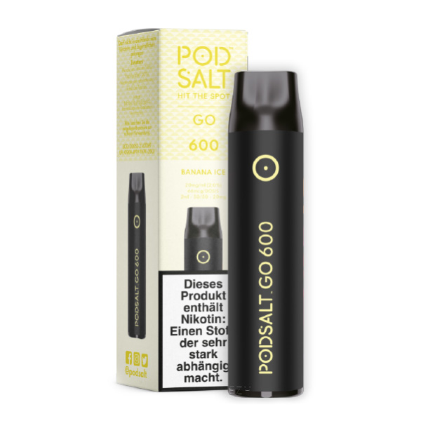 POD SALT GO 600 - Einweg E Zigarette - Vape Pen 20mg/ml BANANA ICE