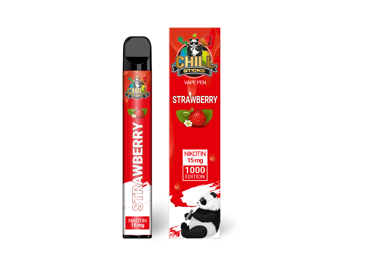 STRAWBERRY - Chill Sticks Einweg E-Zigarette 15mg/ml