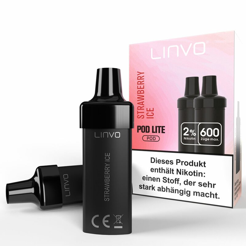 LINVO Pod Lite Cartridge 2 Stück Nikotinsalz 20mg/ml STRAWBERRY ICE
