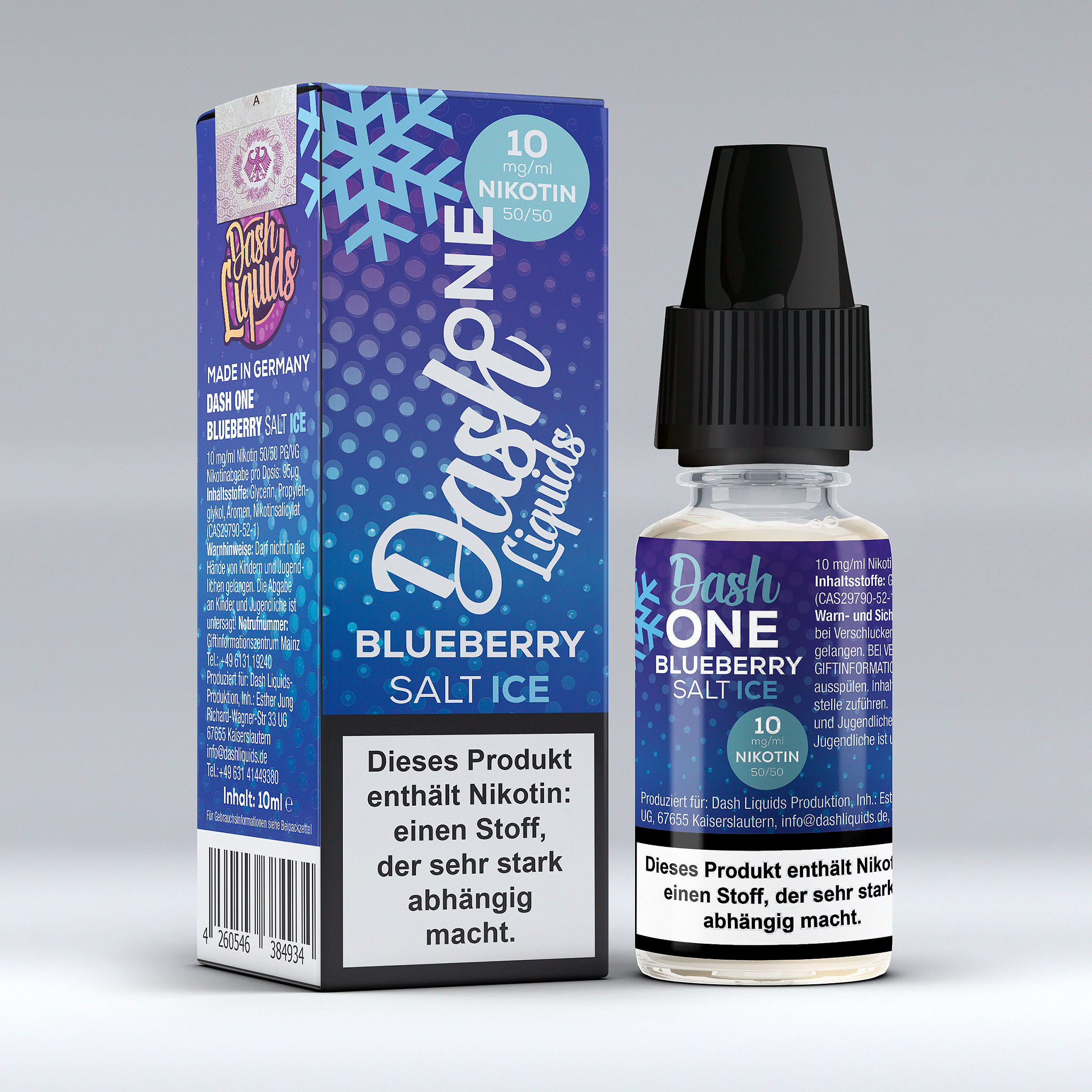 DASH ONE Nikotinsalz 10mg/ml - Blueberry Ice 