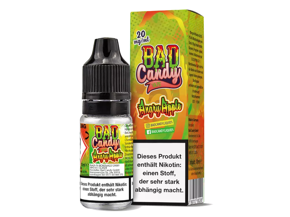 ANGRY APPLE - Bad Candy Liquids - 20mg/ml Nikotinsalz 10ml