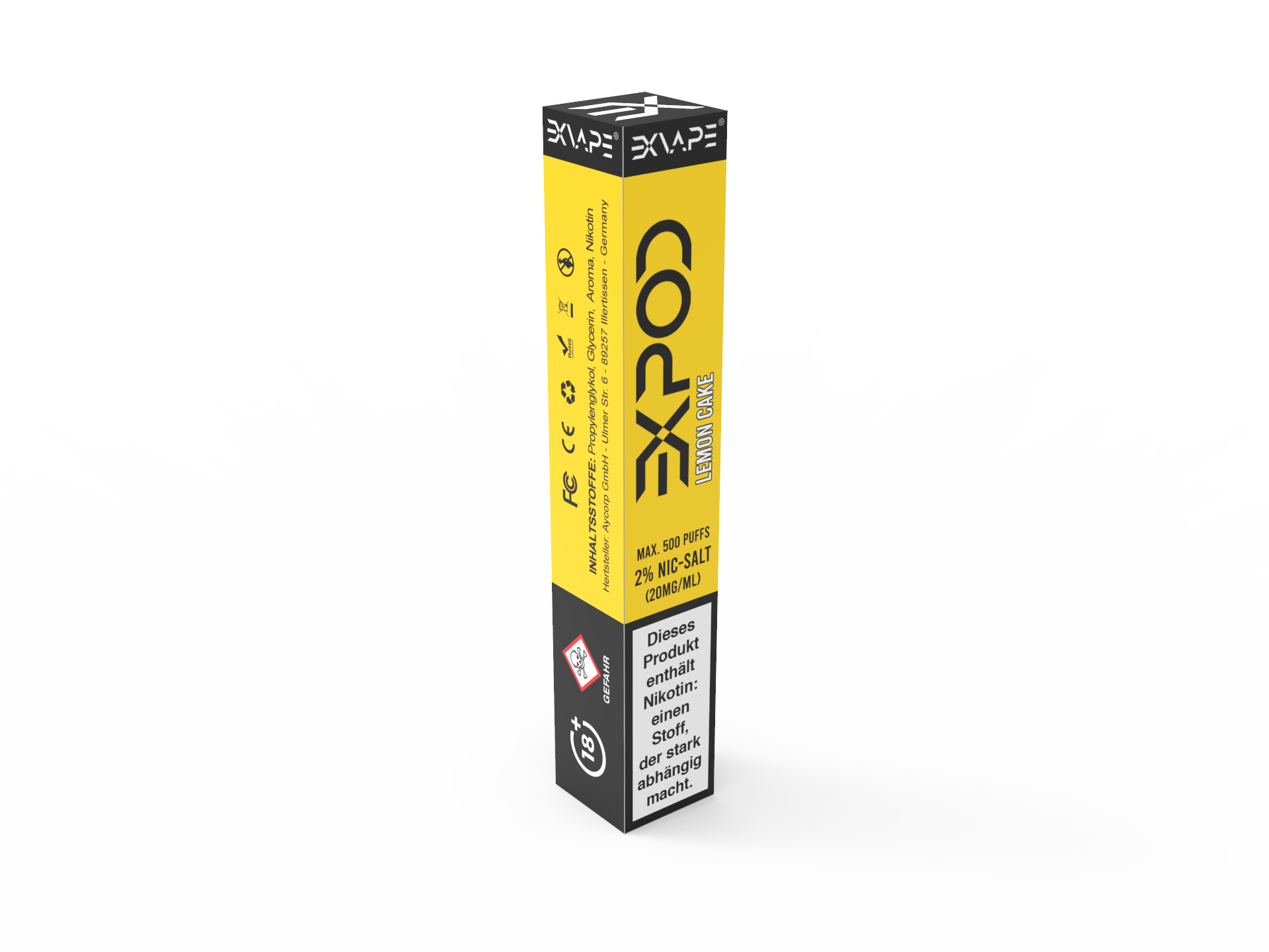 EXVAPE - EXPOD Einweg E Zigarette 20mg/ml - Vape Pen Lemon Cake