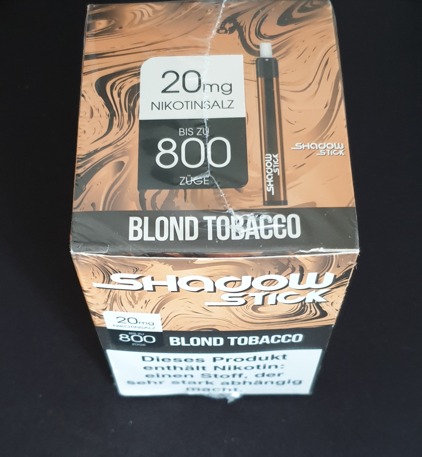10er Packung SHADOW STICK Einweg E Zigarette 20mg/ml - Vape Pen - BLOND TOBACCO