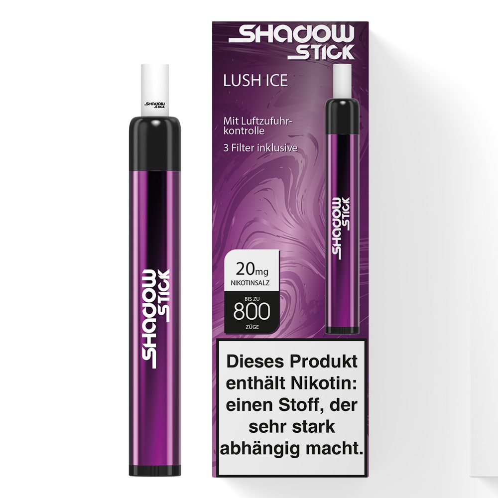 SHADOW STICK Einweg E Zigarette 20mg/ml - Vape Pen - LUSH ICE