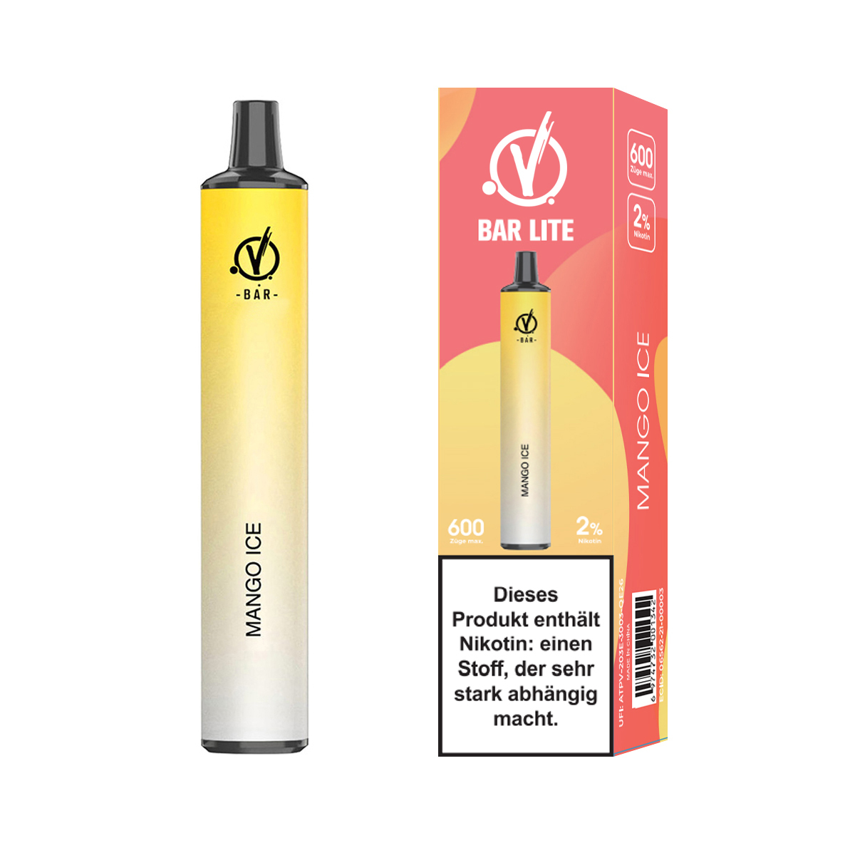 MANGO ICE - LINVO Bar Lite  Einweg E-Zigarette 20mg/ml bis 600 Züge