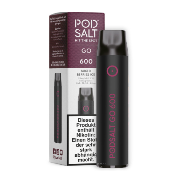 POD SALT GO 600 - Einweg E Zigarette - Vape Pen 20mg/ml MIXED BERRIES ICE