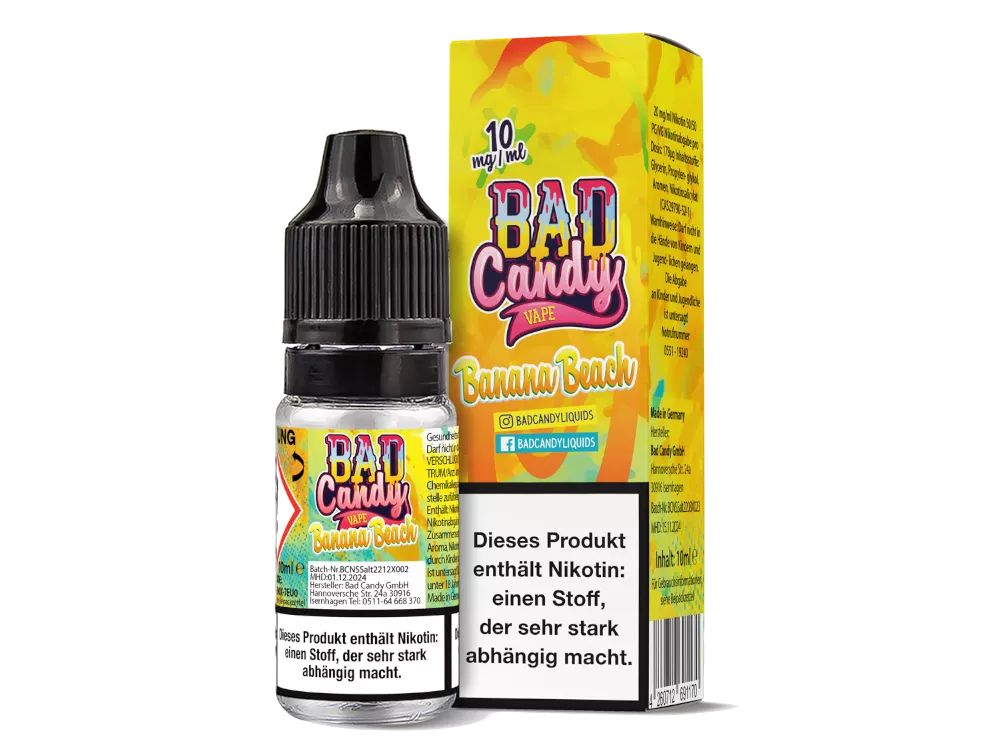 BANANA BEACH - Bad Candy Liquids - 10mg/ml Nikotinsalz 10ml
