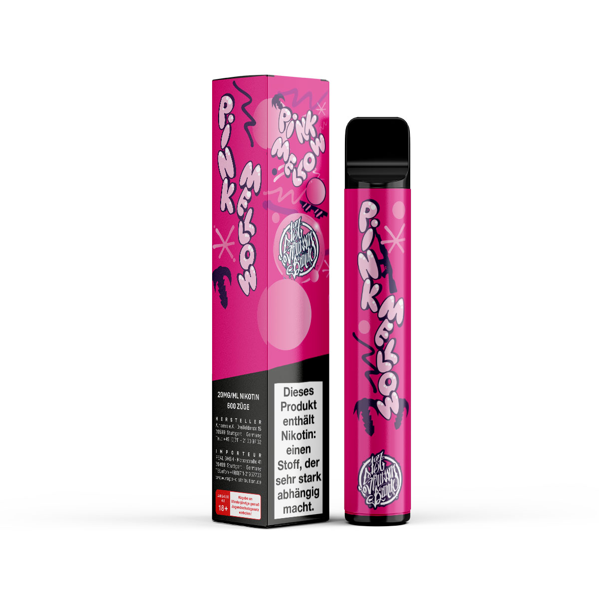 187 Strassenbande - Einweg E Zigarette - Disposable - Pink Mellow 20mg/ml