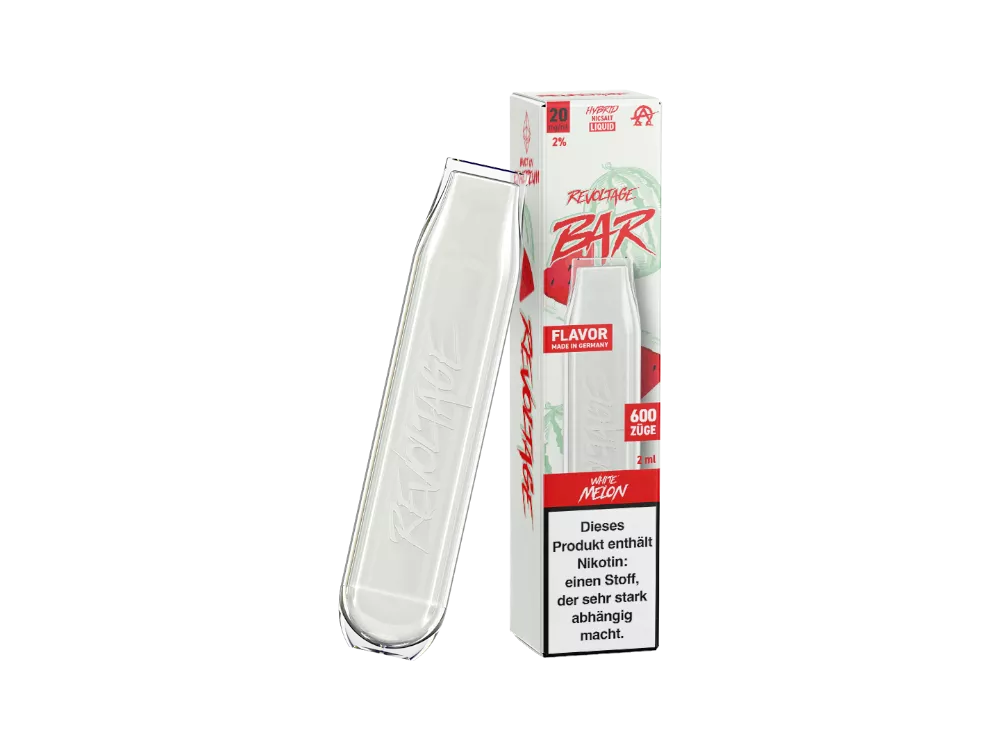 REVOLTAGE BAR Einweg E Zigarette WHITE MELON - 20mg/ml Hybrid Nikotinsalz